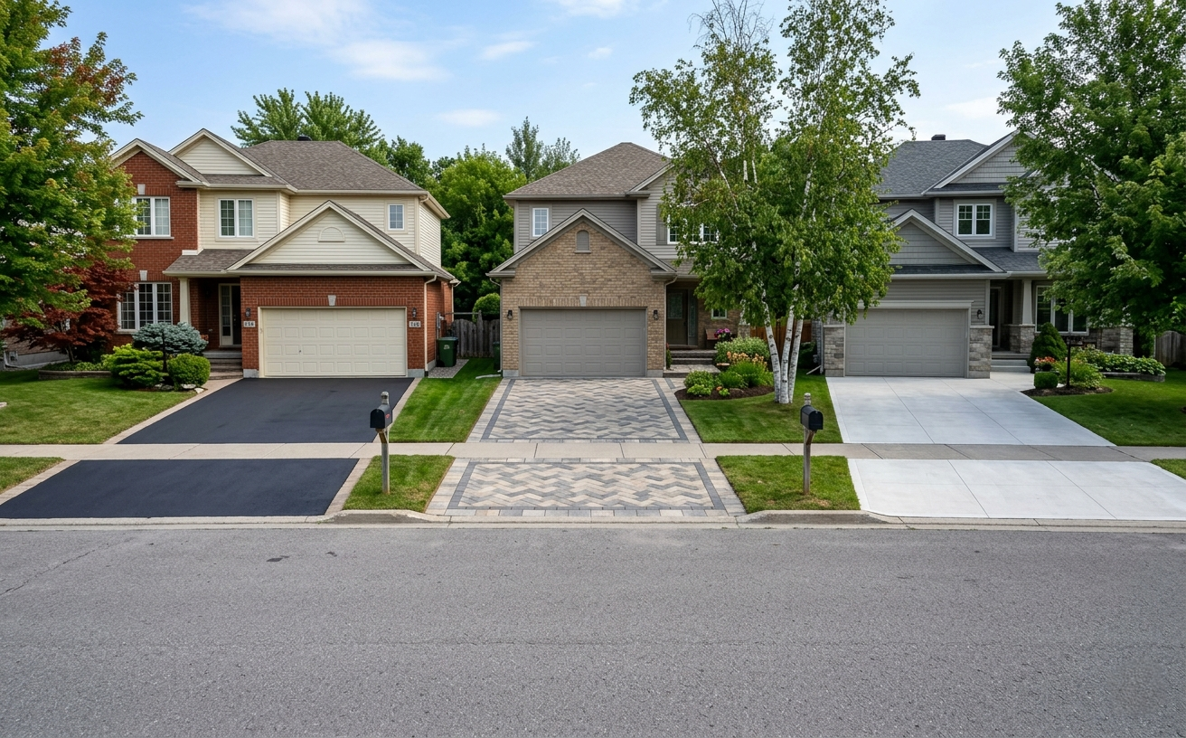 asphalt vs interlock vs concrete driveway asphalt vs interlock vs concrete driveway