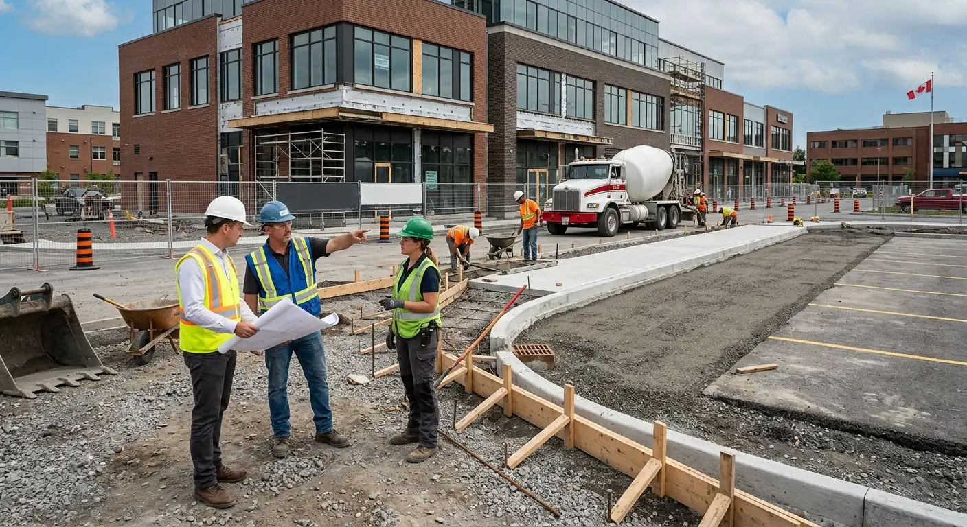 Concrete Work on a Commercial Site